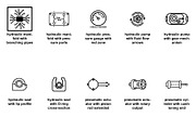 *Hydraulic and pneumatic systems Set, an Outline Icon by Nurlan's shop (Thumbnail 4 of 6)
