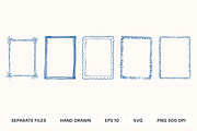 Hand drawn ornamental frame borders, an Illustration by SappiStudio (Thumbnail 3 of 3)