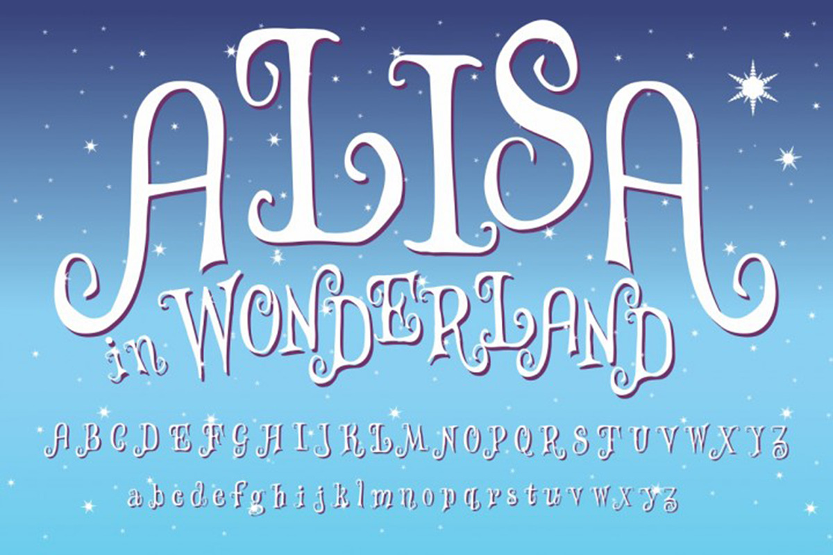 Wonderland - handcrafted typeface, a Script Font by Vintage Font Lab (Photo 3 of 3)