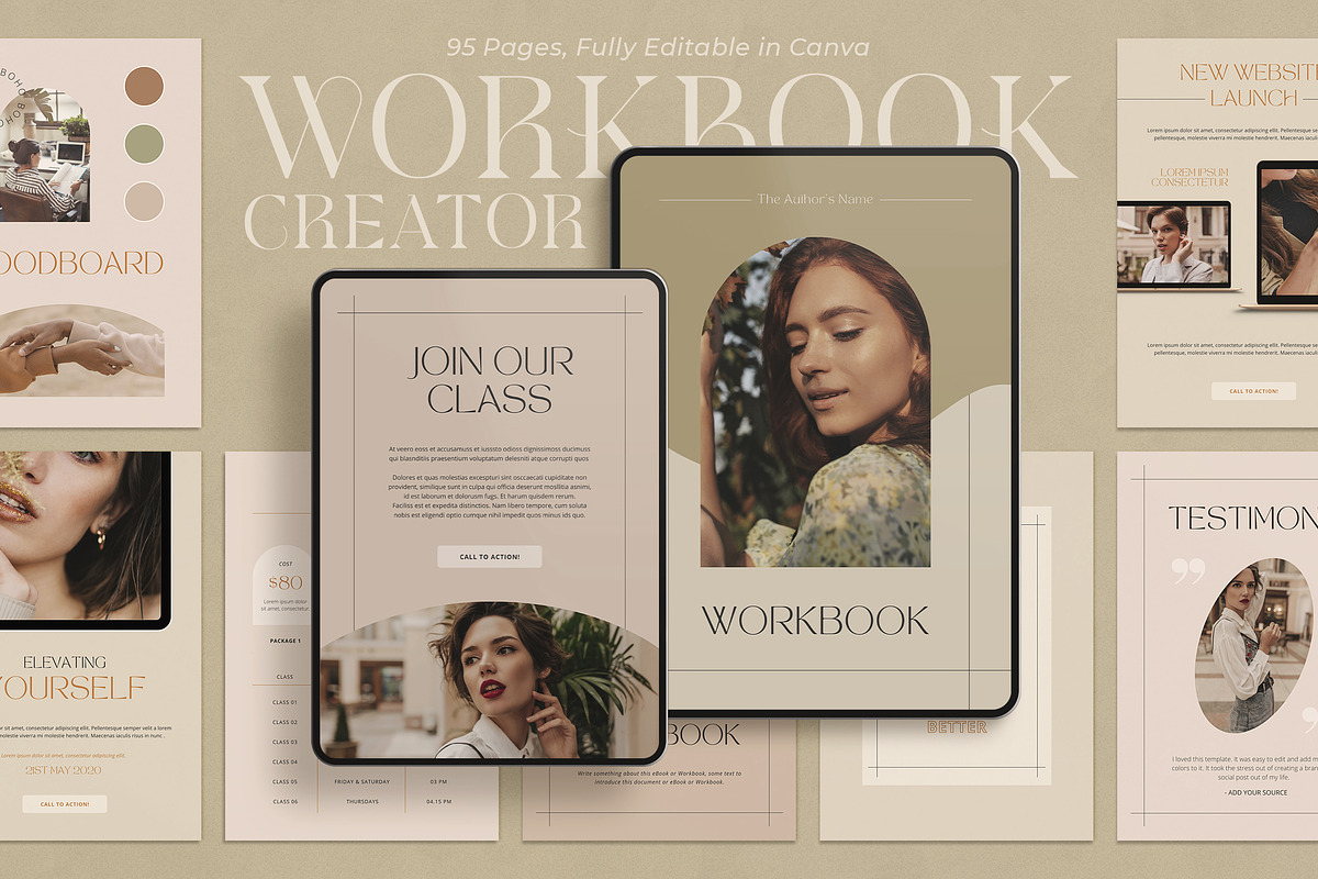 WorkBook Creator for Coaches, CANVA, a Marketing Template by Eesome Design Studio (Photo 1 of 23)