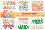 MAMA MOM Design Bundle SVG PNG, an Illustration by Actual Pixel (Thumbnail 1 of 12)