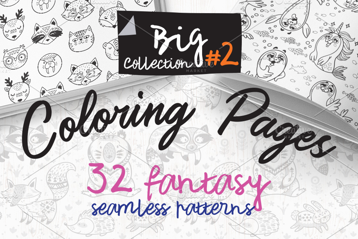 Creative Coloring Pages #2, a Pattern Graphic by PenguinHouse (Photo 1 of 11)