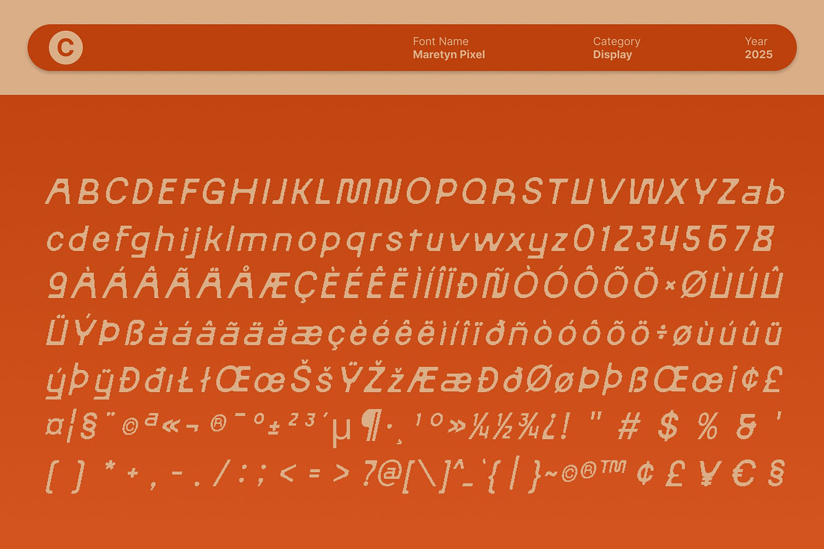 Maretyn Pixel, a Sans Serif Font by Craft Supply Co. (Photo 8 of 8)