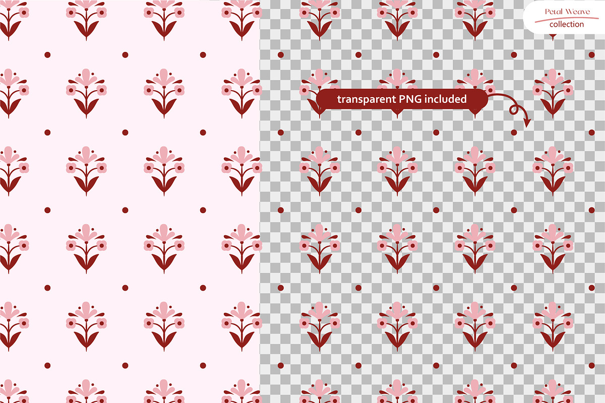 Petal Weave - Seamless Patterns, a Pattern Graphic by InaCorart (Photo 5 of 9)