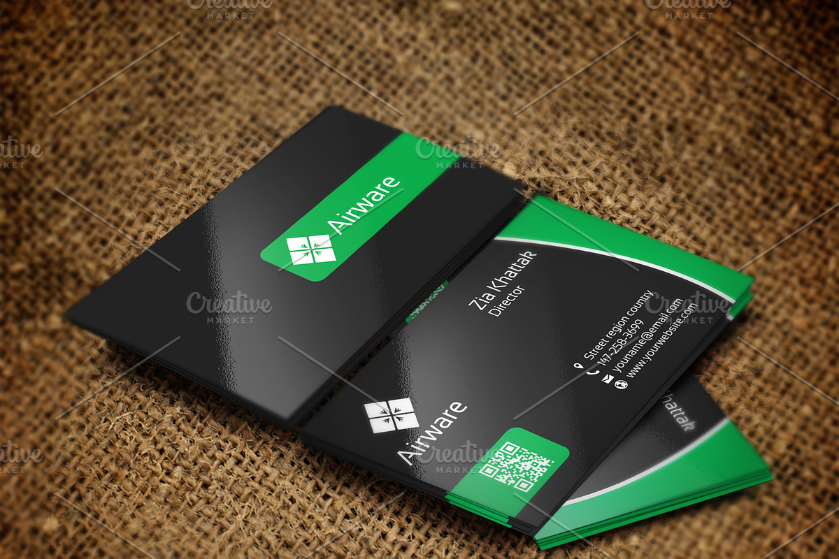 Airware Business Card, a Business Card Template by Zia Grfx (Photo 3 of 5)