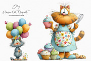 Flower Cats Clipart, an Illustration by SinaCreation (Thumbnail 1 of 7)