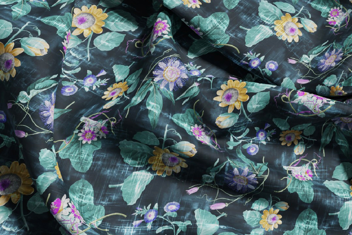 Magenta Watercolor Floral Seamless, a Pattern Graphic by Gullenda (Photo 3 of 6)