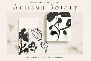 Artistic Abstract Floral Line Art, an Illustration by Laras Wonderland