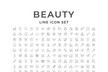 Set line icons of beauty, an Outline Icon by motorama