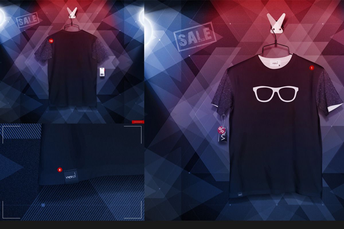 Men's T-shirt On 5 Stages Mock-up, a Hoody Mockup by Mocca Mockups Store (Photo 41 of 69)