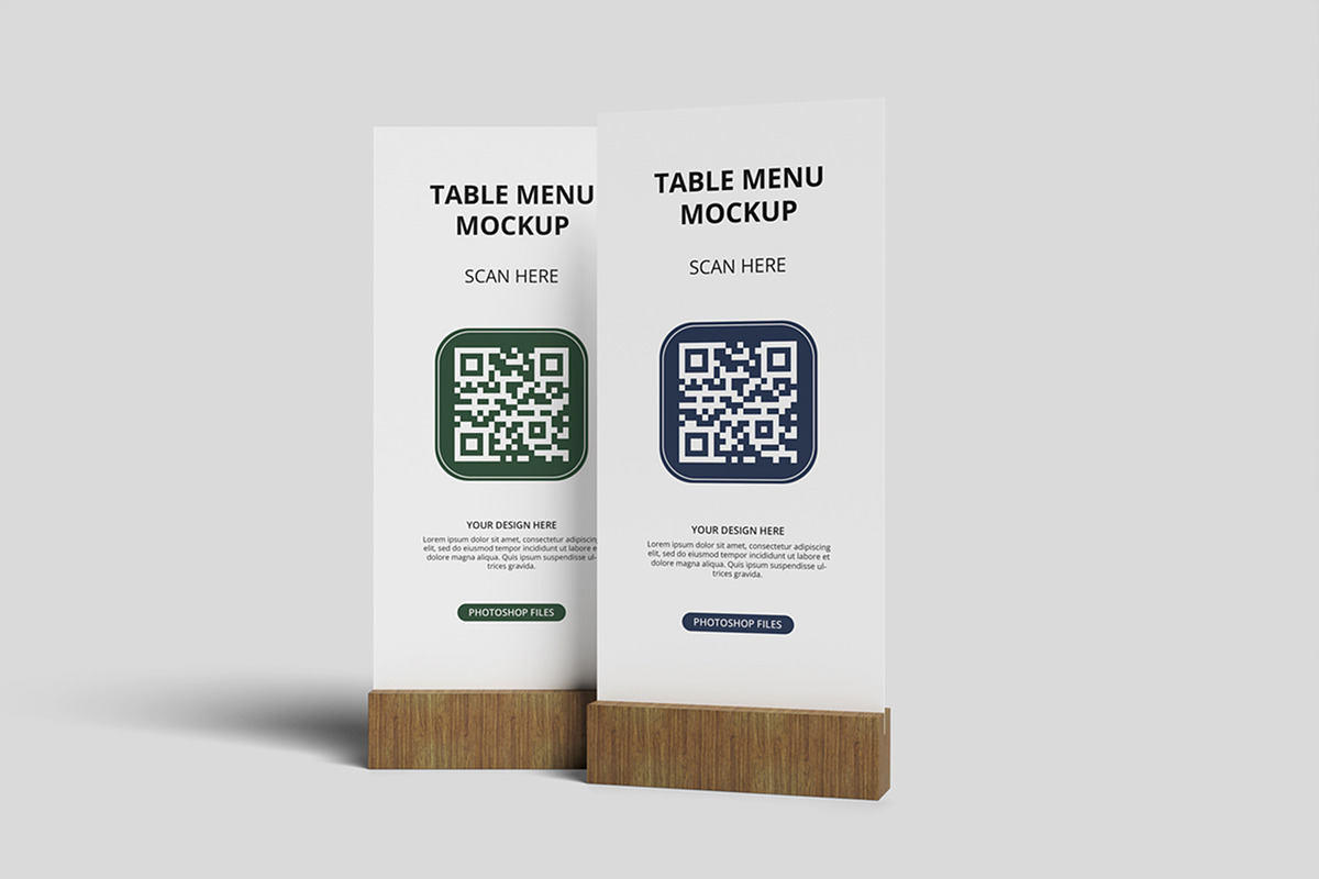 Realistic Table Menu Mockup PSD, an Advertising Mockup by MA-KING_ART (Photo 2 of 5)
