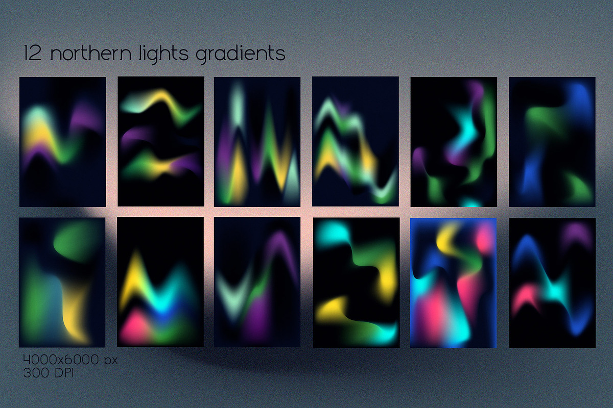 North gradient. Grainy texture, a Texture Illustration by EasyArt