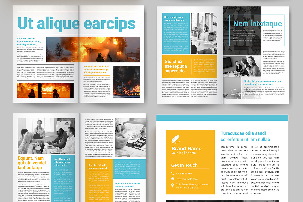 News Letter Design Template, a Magazine Template by MightyDesign (Photo 2 of 6)