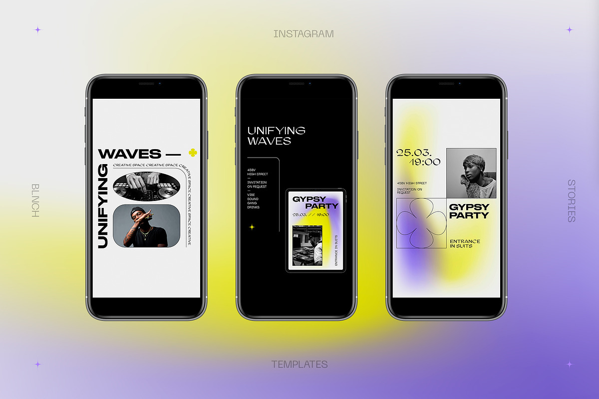 UNIFYING WAVES Instagram Templates, a Social Media Template by BlancheStudio (Photo 4 of 10)