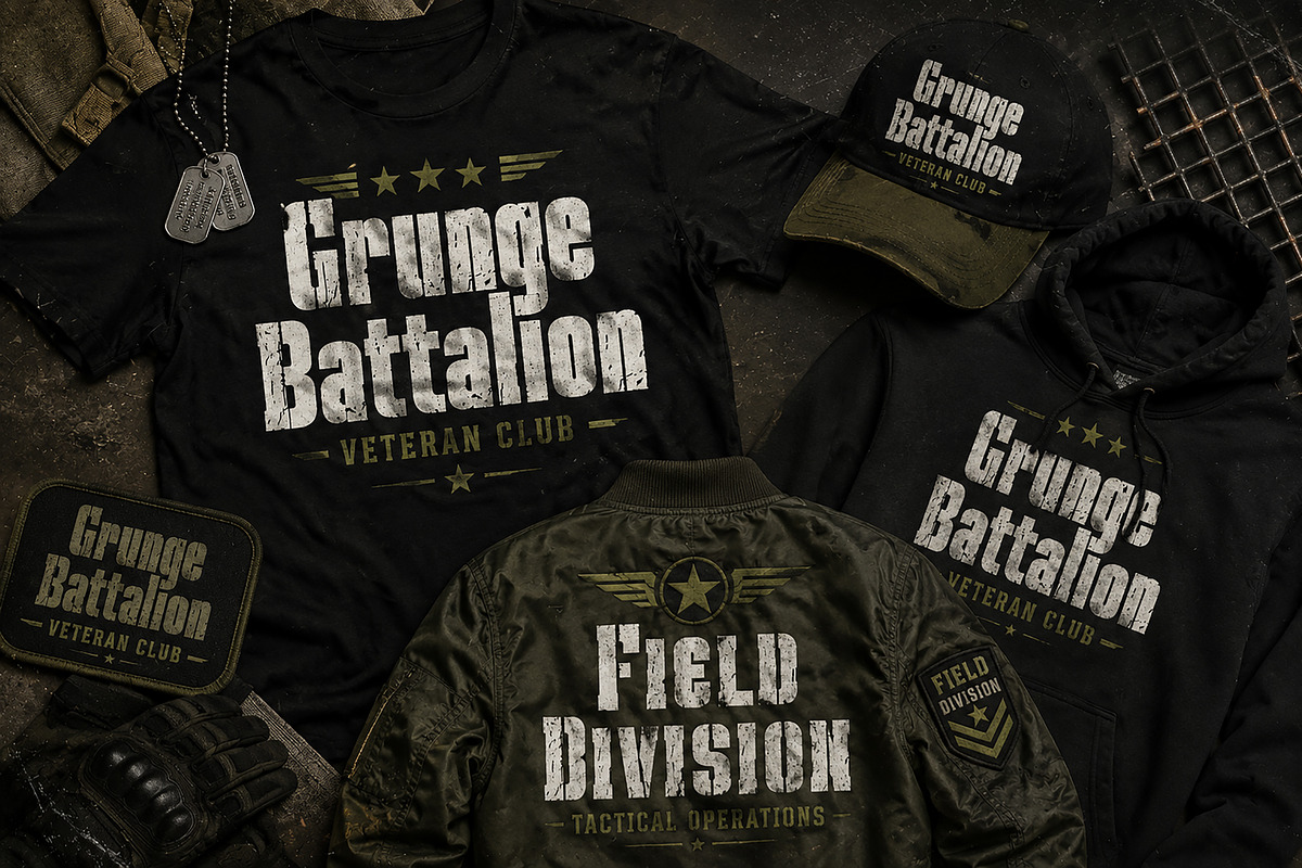 Grunge Battalion, a Serif Font by Wow Magic (Photo 5 of 6)