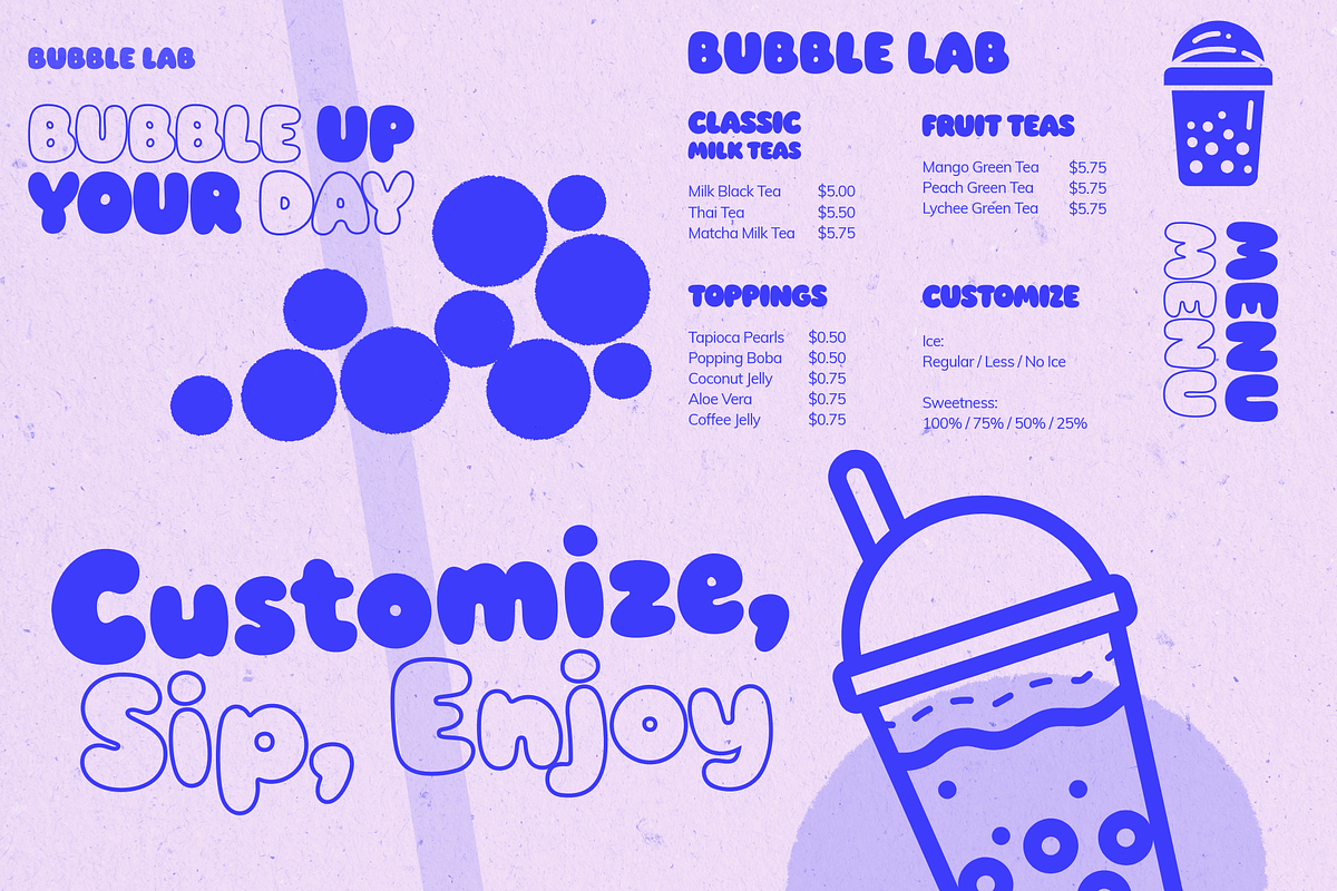 Gummy Loops - A Bubbly Display Font, a Handwritten Font by Ainun Jinan (Photo 7 of 13)