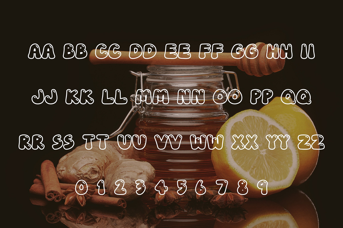 Bubble Display Font-Honey Lemon Soda, a Handwritten Font by ZoloDesignHub (Photo 4 of 8)
