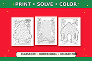 60 Christmas Mazes for Kids, a Seasonal Illustration by Dreamy Little Graphics (Thumbnail 6 of 7)