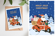 Merry Christmas cards with Santa set, a Decorative Illustration by Good Studio (Thumbnail 4 of 4)