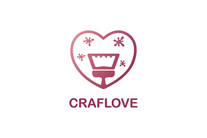 Heart Paint Simple Logo for Business, a Branding & Logo Template by Logo Loom