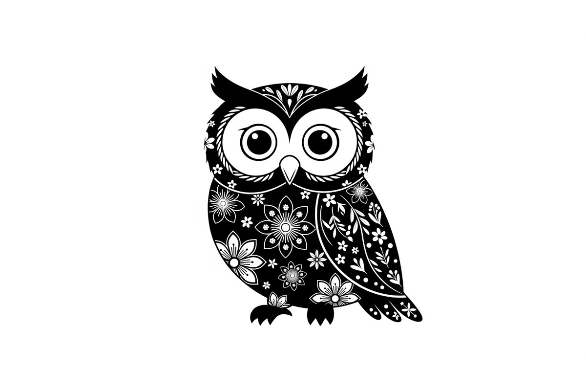Cute Owl Silhouette Bundle, an Illustration by yasushie (Photo 30 of 31)