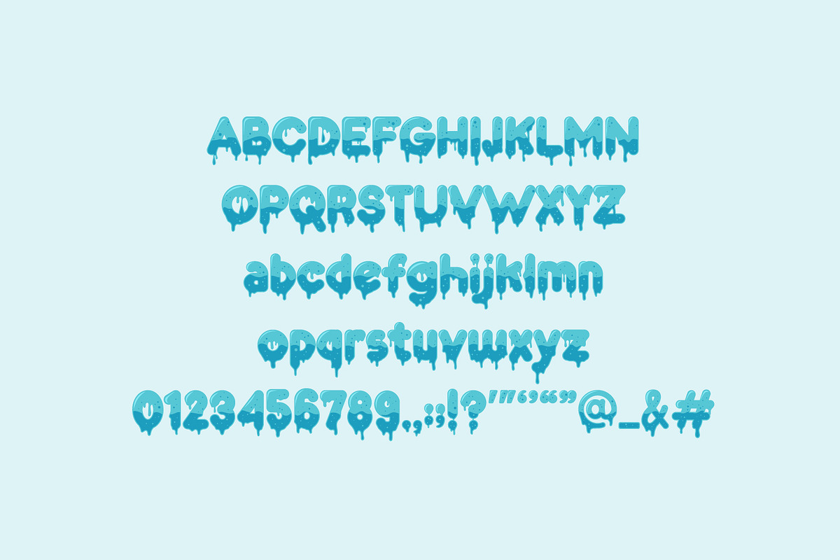 Melted Drop – Melting Color Font, a Handwritten Font by Rashdrawn (Photo 2 of 8)