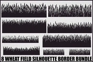 Agriculture Field Silhouette Pack, an Illustration by jahid234