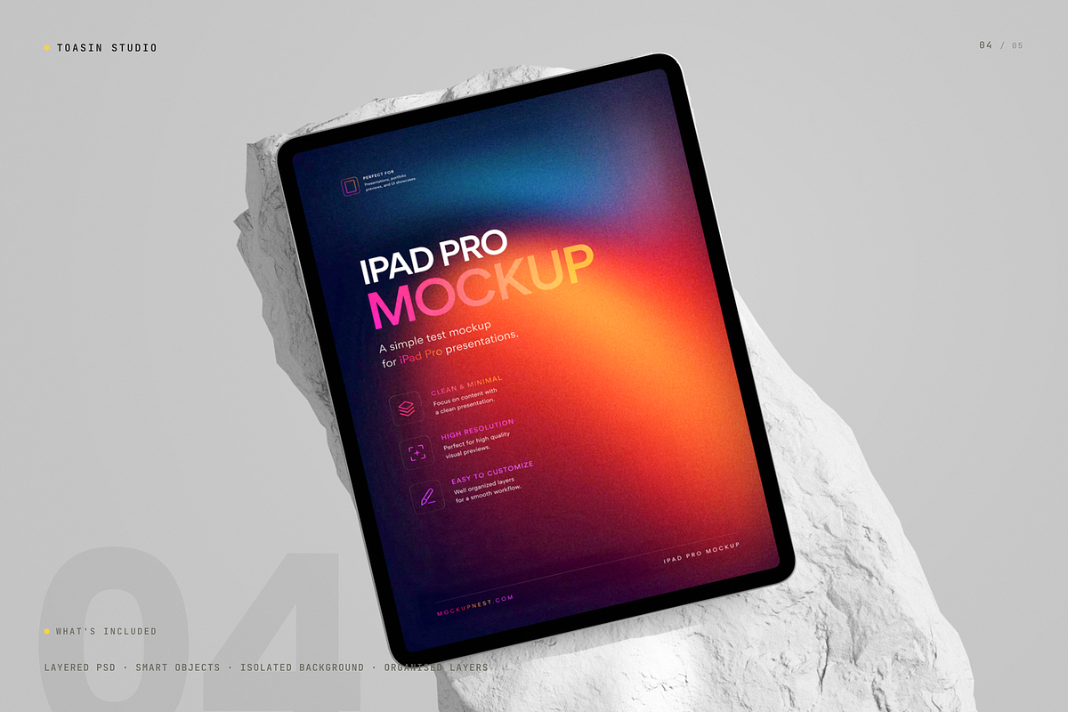 iPad Pro Mockup, an iPad Mockup by Toasin Studio (Photo 4 of 5)