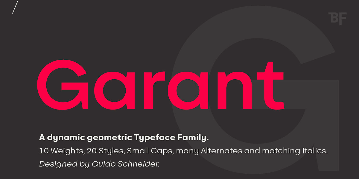 BF Garant, a Sans Serif Font by BrassFonts (Photo 1 of 14)