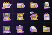 Remote Work 3D Icon, an Object Graphic by Artnivora.Std (Thumbnail 4 of 4)