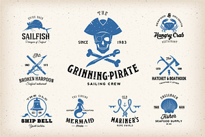 Nautical Vintage Labels Set #2