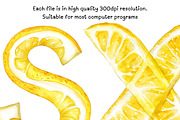 Lemon Alphabet Clipart, an Illustration by PassionPNGcreation (Thumbnail 3 of 5)