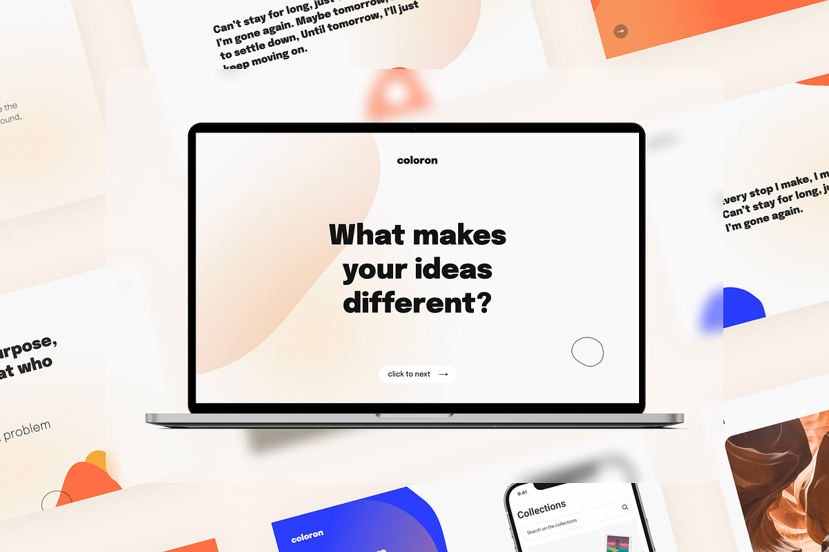 Coloron Creative PowerPoint Template, a Presentation Template by Vladislav Muslakov (Photo 2 of 16)