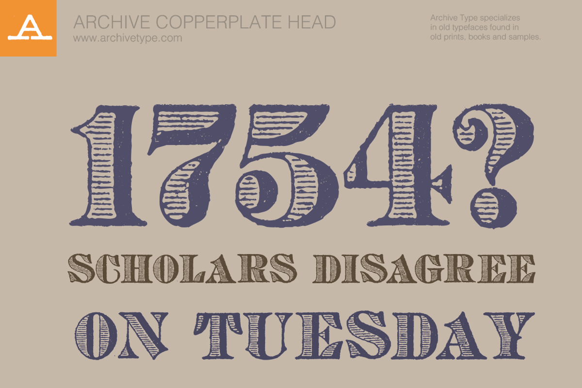 Archive Copperplate Head preview 2
