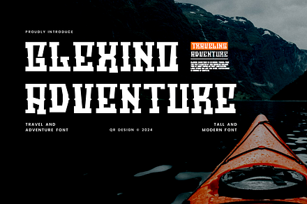 Glexino Adventure - Travel Font, a Slab Serif Font by QR Design Studio