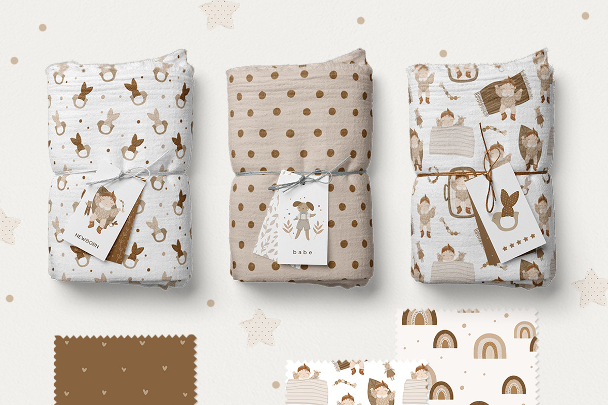 NEWBORN baby illustration & patterns, an Animal Illustration by polikarpovaart (Photo 6 of 13)