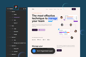 Goals - Team Management Landing Page