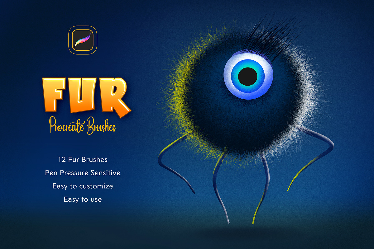 Fur Procreate Brushes, a Brush Add-On by Andrew Skoch Design (Photo 2 of 9)