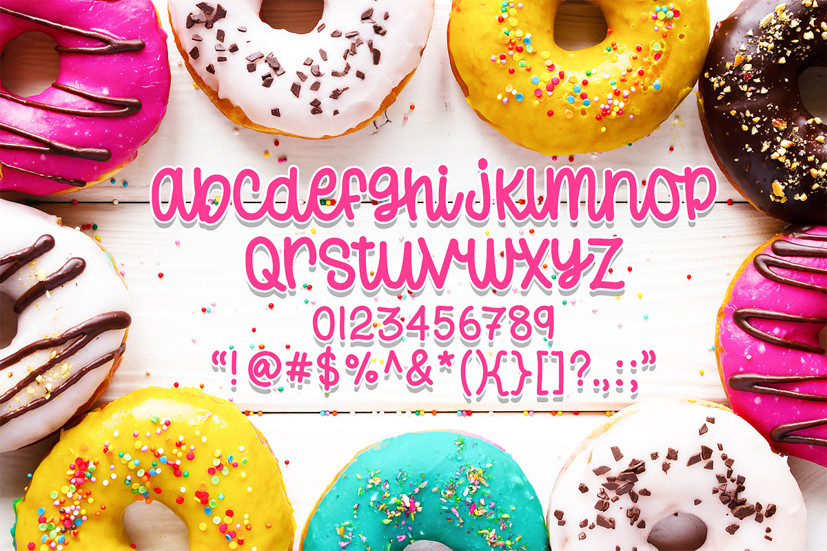 Donut Worry - A Hand-lettered Font preview 8