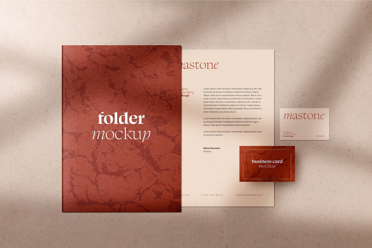Elegant Stationery Branding Mockup, an Advertising Mockup by Deeplab (Photo 4 of 14)