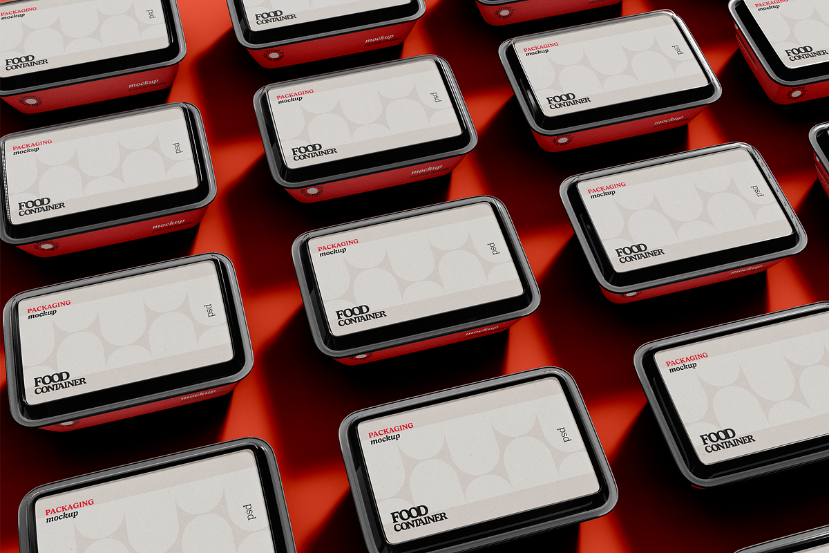 Mosaic Salad Container Mockup, a Packaging Mockup by Hubzway