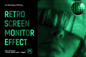 Retro Screen Monitor Effect - PS CC, a Templates & Theme by MDG