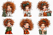 Christmas Fashion Girl Clipart, an Illustration by Craft Nest (Thumbnail 5 of 6)