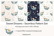 Sweet dreams Patterns & Clipart, an Animal Illustration by GoldmoonUA (Thumbnail 1 of 5)