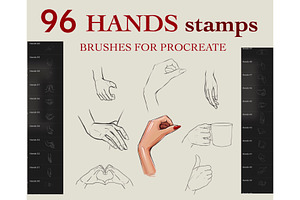 Hands Stamps Brushes For Procreate