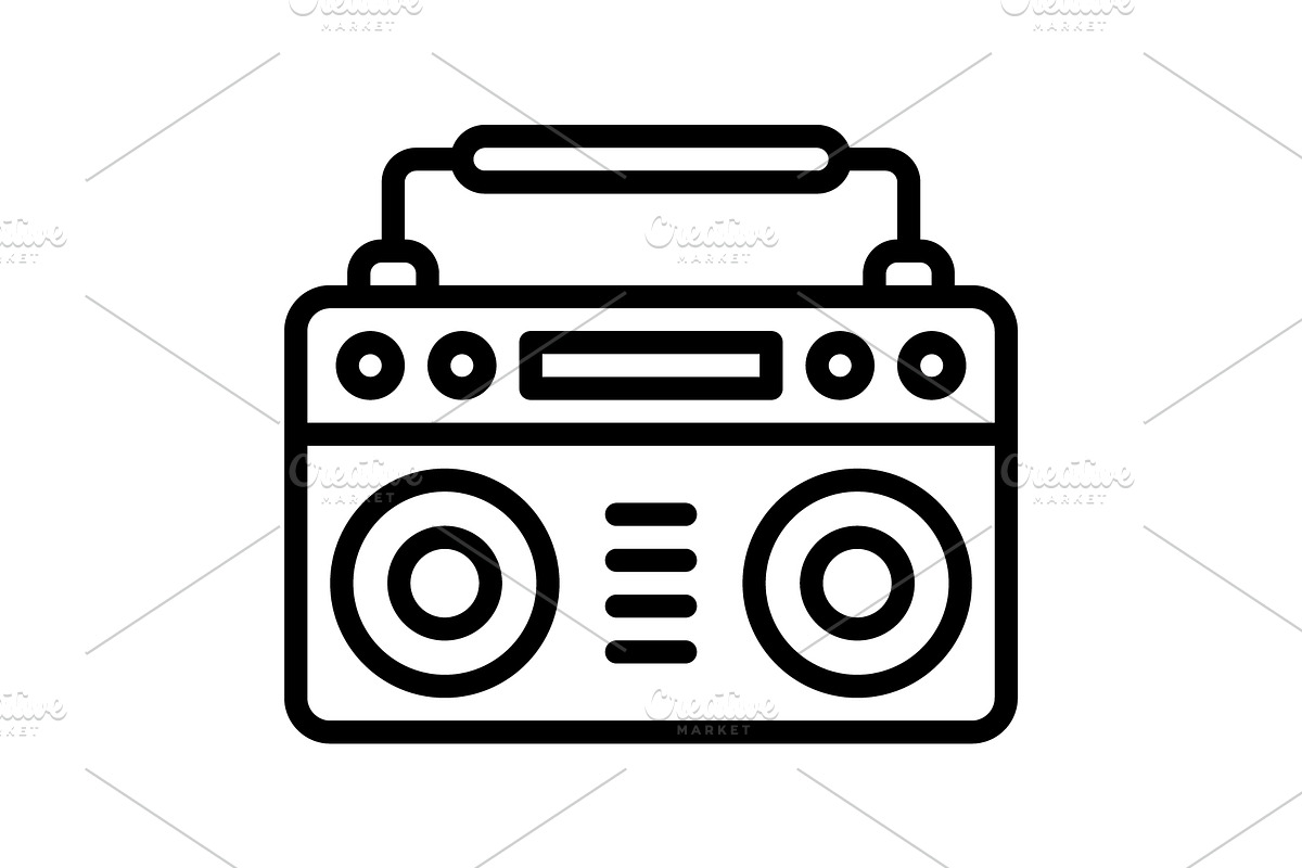 Portable movable black icon, an Outline Icon by Creative priyanka
