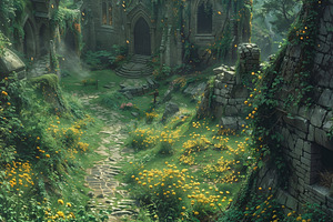 A Cobblestone Path Winds, a Photo by Hamza067