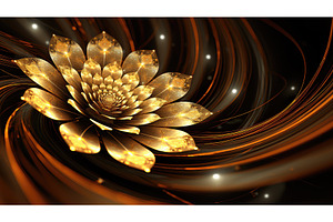 vibrant golden flower background ai, a Nature Photo by pikepicture