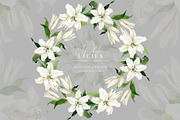 White Lilies Watercolor Set, an Illustration by Natalia Fedorova (Thumbnail 3 of 12)
