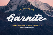 Garnite - Handwritten Script, a Script Font by Letterhend Studio (Thumbnail 1 of 9)